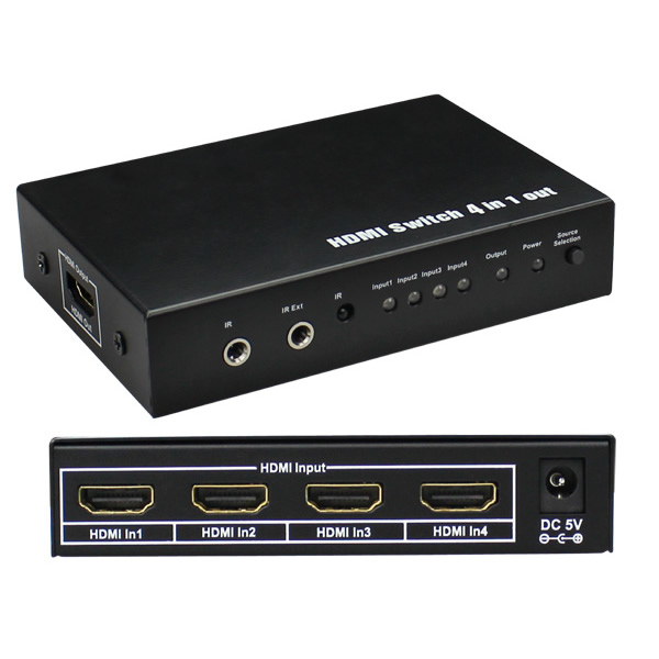 NTW HDMI 1-out Switch with wireless remote provides automatic or selective switch from your favorite devices.
